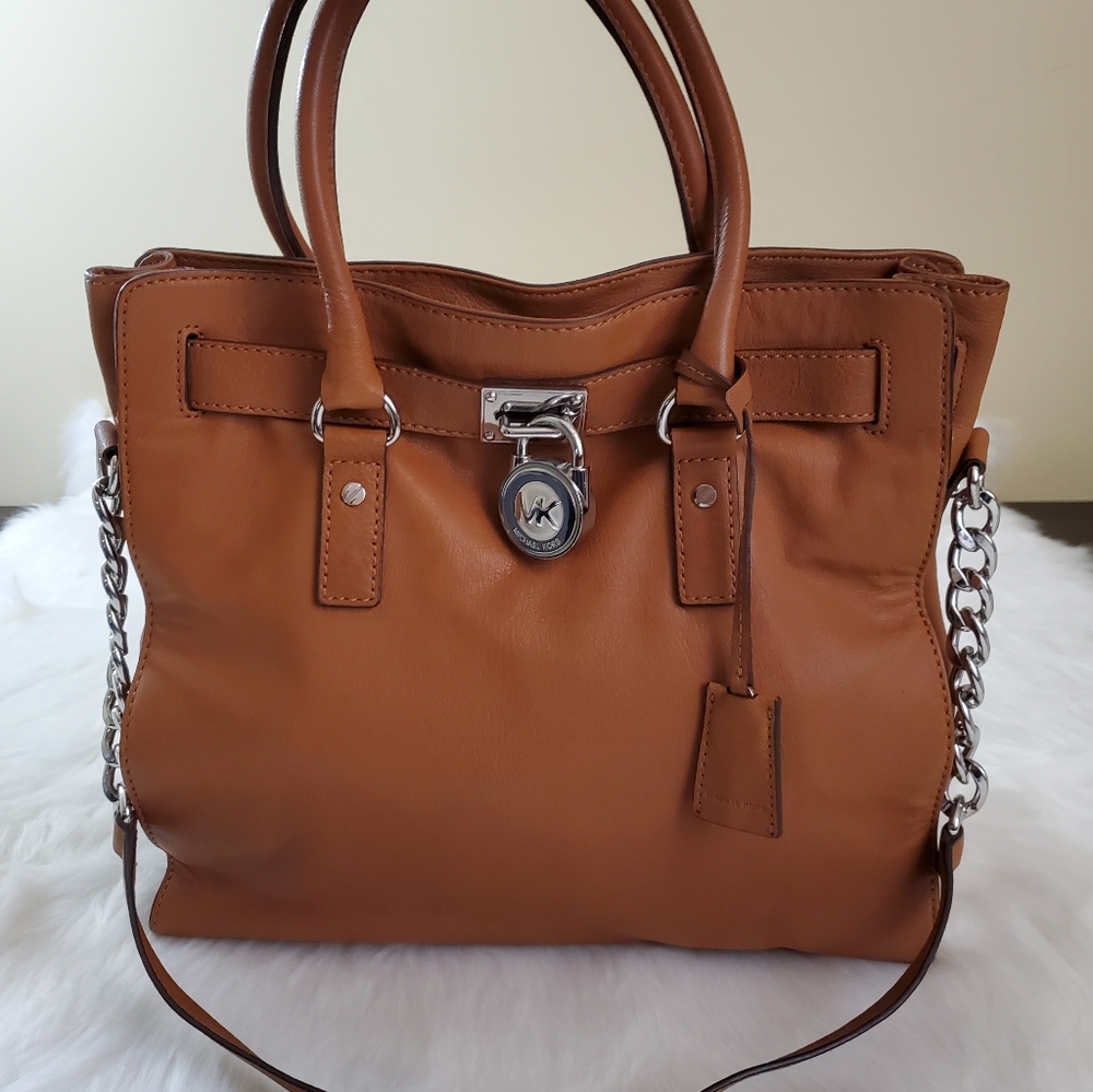 Michael Kors Hamilton Large Brown Leather Tote